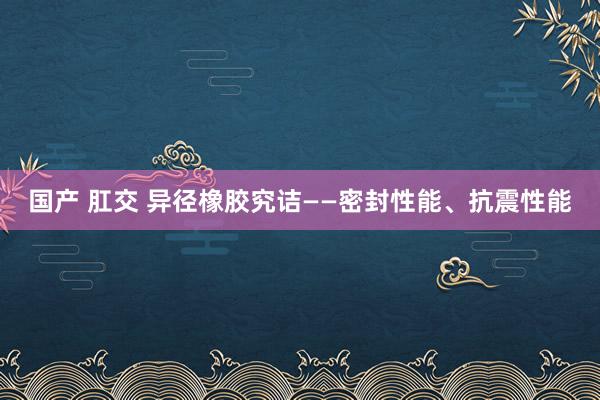 国产 肛交 异径橡胶究诘——密封性能、抗震性能