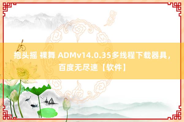 抱头摇 裸舞 ADMv14.0.35多线程下载器具，百度无尽速【软件】