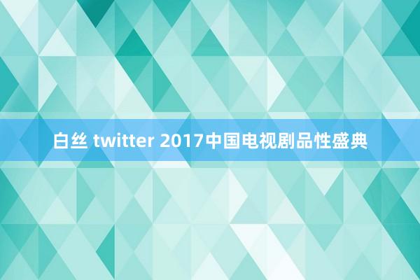 白丝 twitter 2017中国电视剧品性盛典